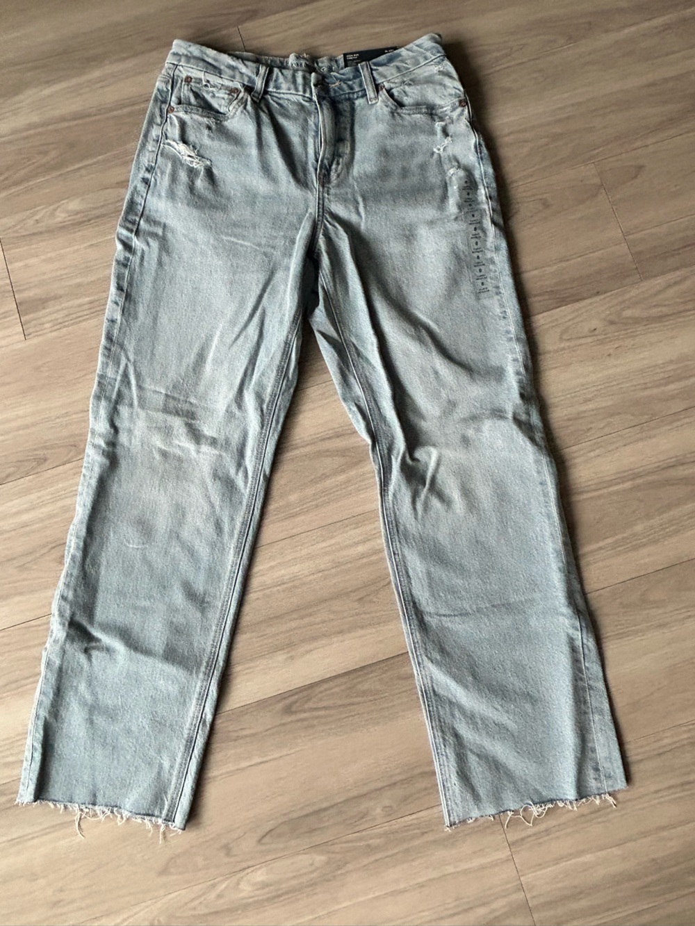 American Eagle Outfitters Light Blue Curvy Straight Jeans